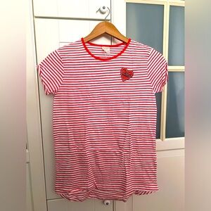 New with tags! ZARA Girls Sz 11-12 Knit Stripe Tee with “Love” Appliqué